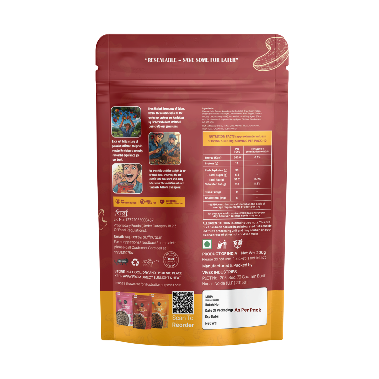 Thai Chilli Cashew 200g