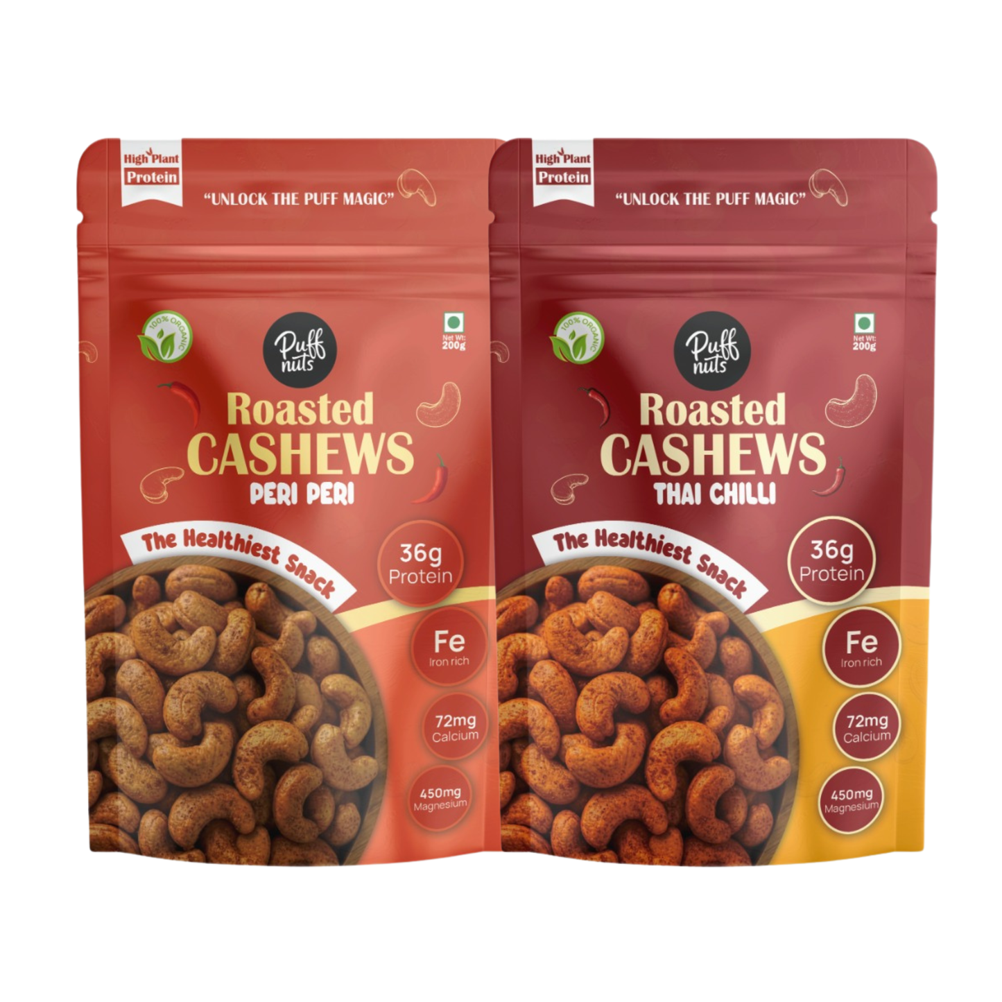 Peri Peri & Thai Chilli Cashew 400g (Combo Of 2)
